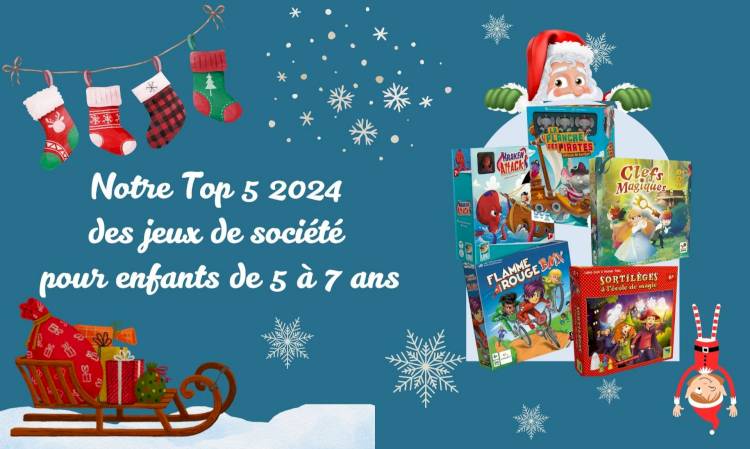 Notre sélection 2024 de jeux de société à glisser sous le sapin des 5/7 ans