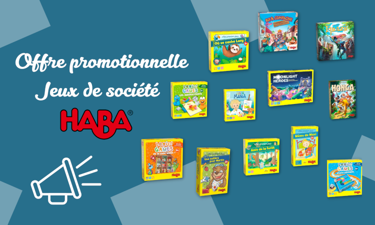Promo Jeux Haba : 2 jeux achetés, le 3ème est offert