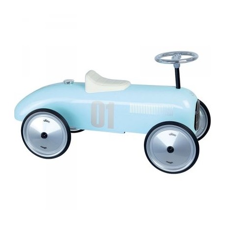 Voiture porteur vintage bleu tendre