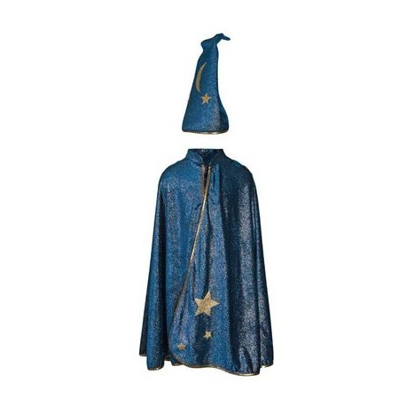 Cape de magicien Starry Night et son chapeau 5-6 ans