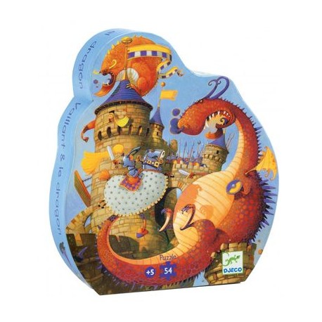 Puzzle Chevalier Vaillant et le Dragon - 54 pièces