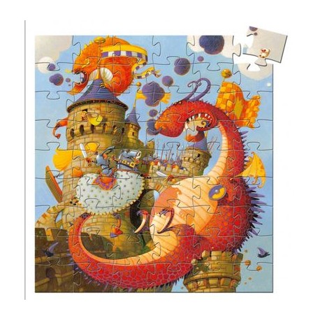 Puzzle Chevalier Vaillant et le Dragon - 54 pièces