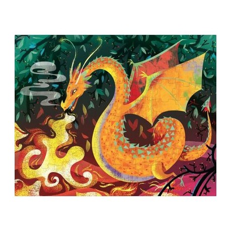 Livre et Puzzle 100 pièces le Dragon