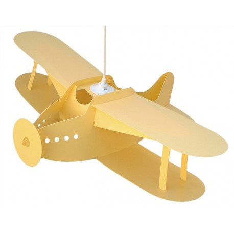 Lampe suspension avion biplan vanille