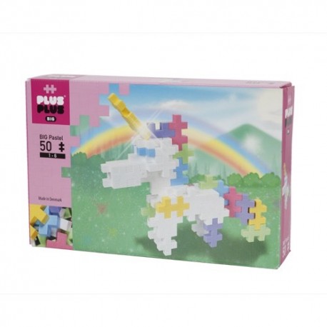 jeu construction Box BIG pastel Licornes 50 pièces Plus Plus - Rêve de Lutin