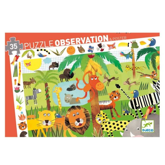 Puzzle d'observation Jungle 35 pièces