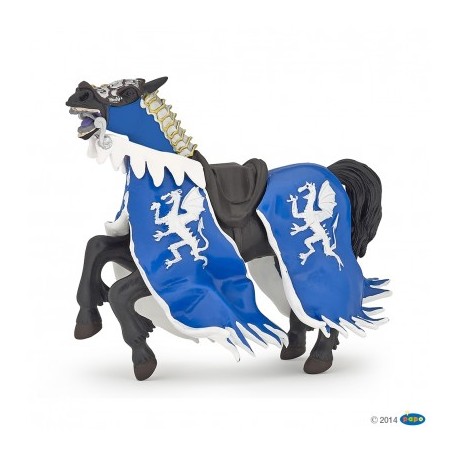 Figurine  Cheval Roi au Dragon bleu