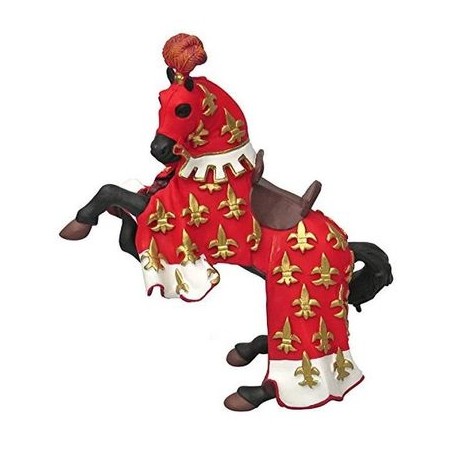 Figurine Cheval du  Prince Philippe rouge