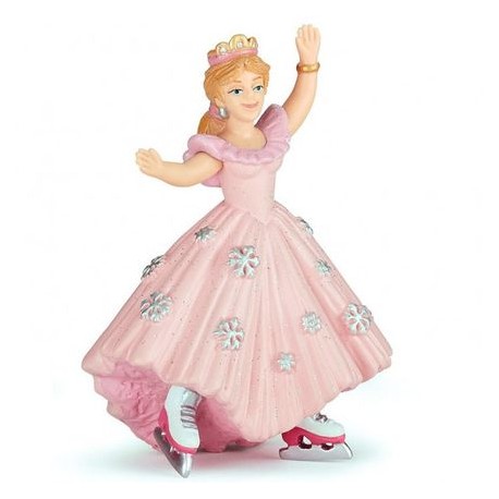 Figurine Princesse Rose Patins à Glace