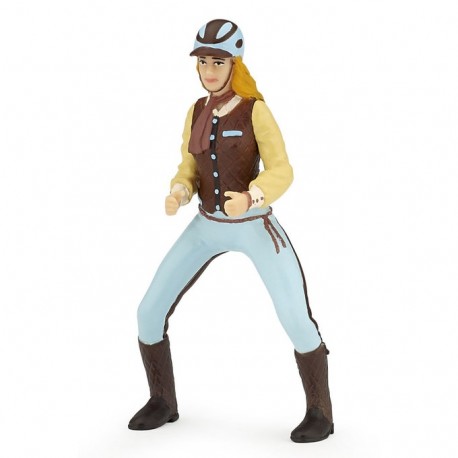 Figurine Cavalière Fashion Bleue