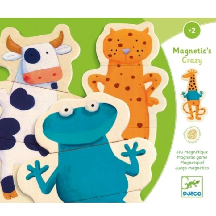 Jeu magnétique en bois Crazy Animaux