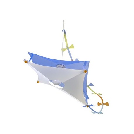 Suspension cerf-volant bleu transparent