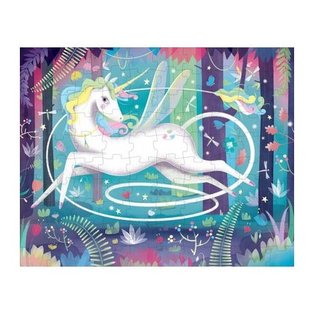 Livre et Puzzle 100 pièces la Licorne