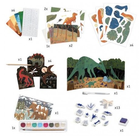 Coffret Dino box 6 activités créatives