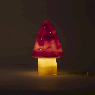 Petite lampe Champignon rose vintage
