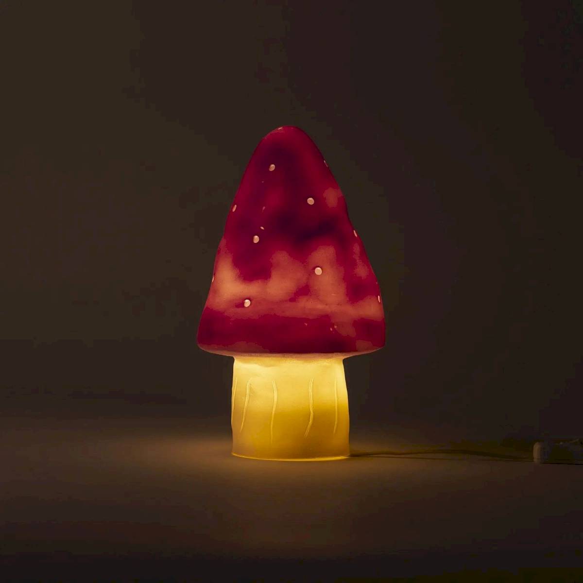 Petite lampe Champignon rose vintage