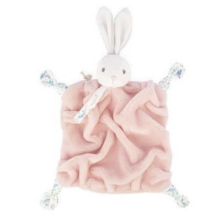 Doudou Lapinou Plume rose poudré