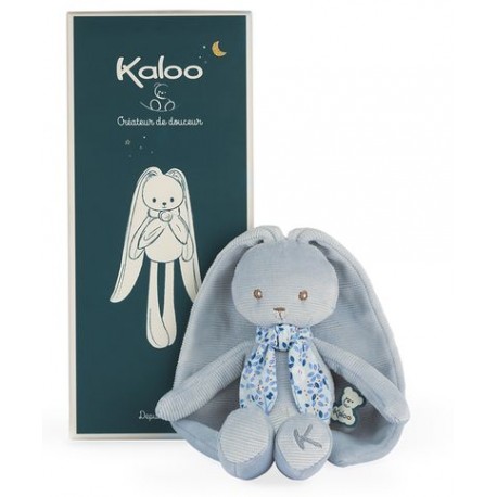 Peluche Pantin lapin bleu -25cm