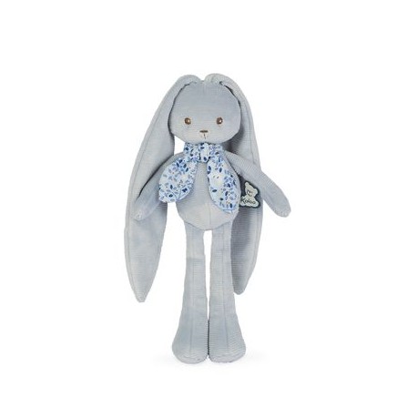 Peluche Pantin lapin bleu -25cm