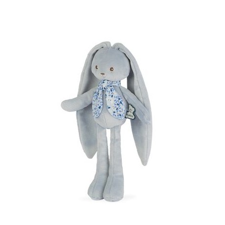 Peluche Pantin lapin bleu -25cm