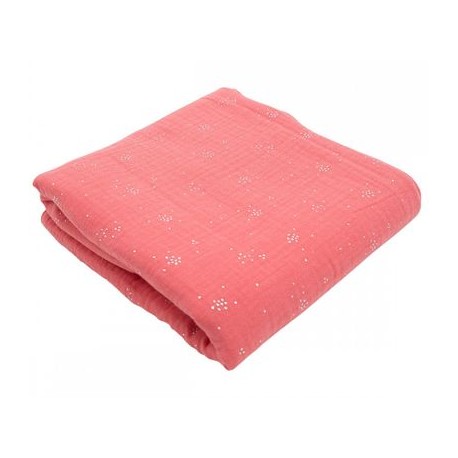 Couverture en nid d'abeille rose clair personnalisée