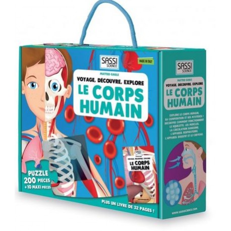 Coffret Livre et Puzzle Le Corps Humain