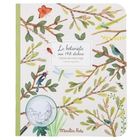 Cahier de coloriage et stickers le botaniste - Le Jardin du Moulin
