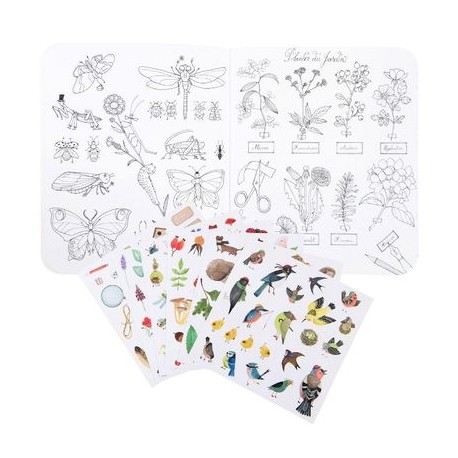 Cahier de coloriage et stickers le botaniste - Le Jardin du Moulin