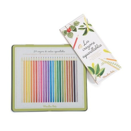 Boite de 24 crayons aquarellables - Le Jardin du Moulin
