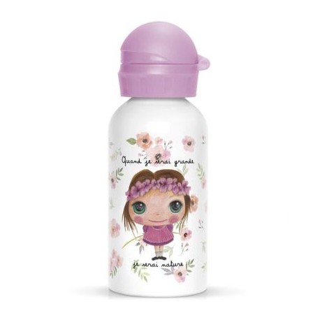 Gourde Quand je serai grande je serai Nature 400ml - Label'tour Gourde Quand je serai grande je serai Nature 400ml - Label'tour