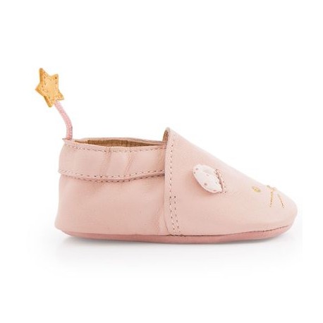 Chaussons cuir Souris rose Il était une Fois 18-24 mois