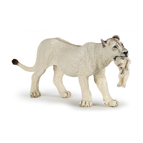 Lionne blanche et son lionceau Papo