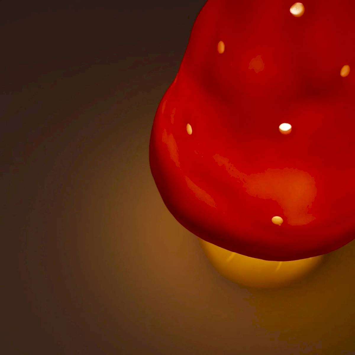 Petite lampe Champignon Rouge