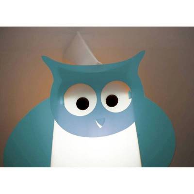 Lampe applique murale en forme d'hibou bleu - Coudert