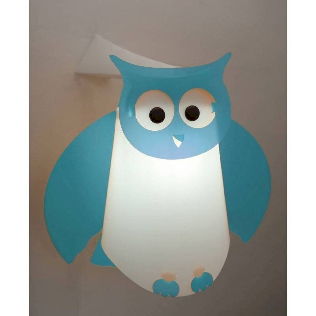 Lampe applique murale en forme d'hibou bleu - Coudert