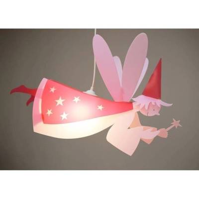 lampe suspension enfant fée rose et framboise - Coudert