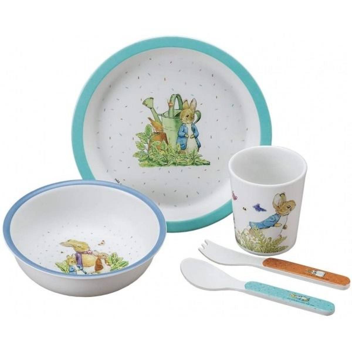 Coffret repas Peter Rabbit bleu - Petit Jour