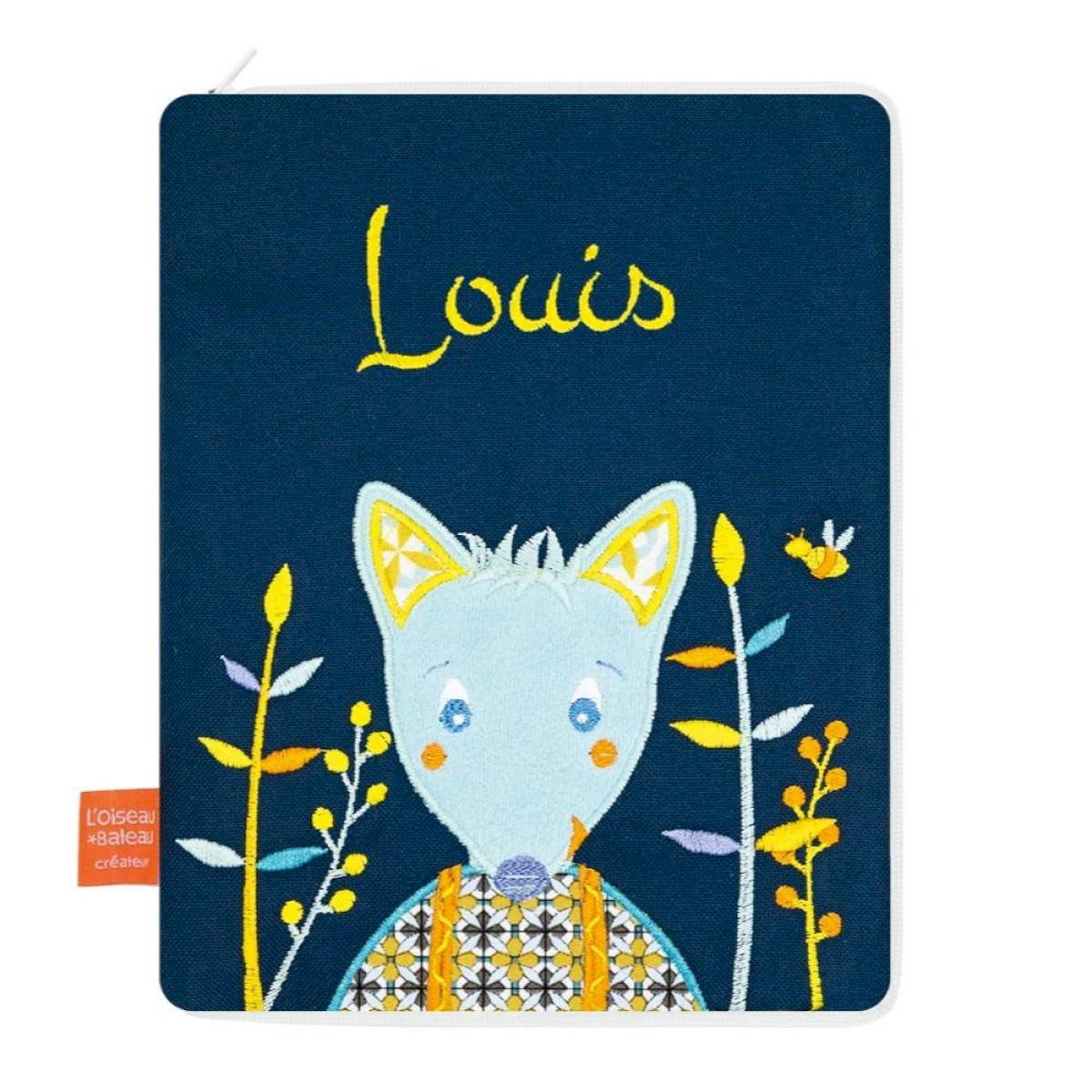 Protège carnet de santé Loup personnalisé