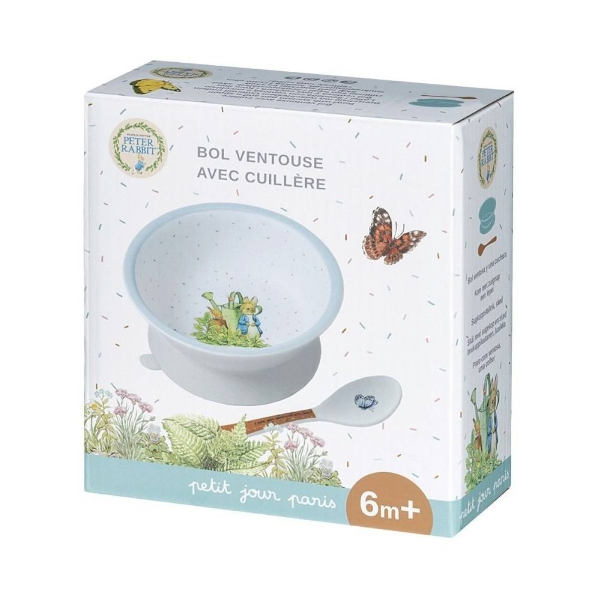 Bol à ventouse avec cuillère Peter Rabbit - Petit jour