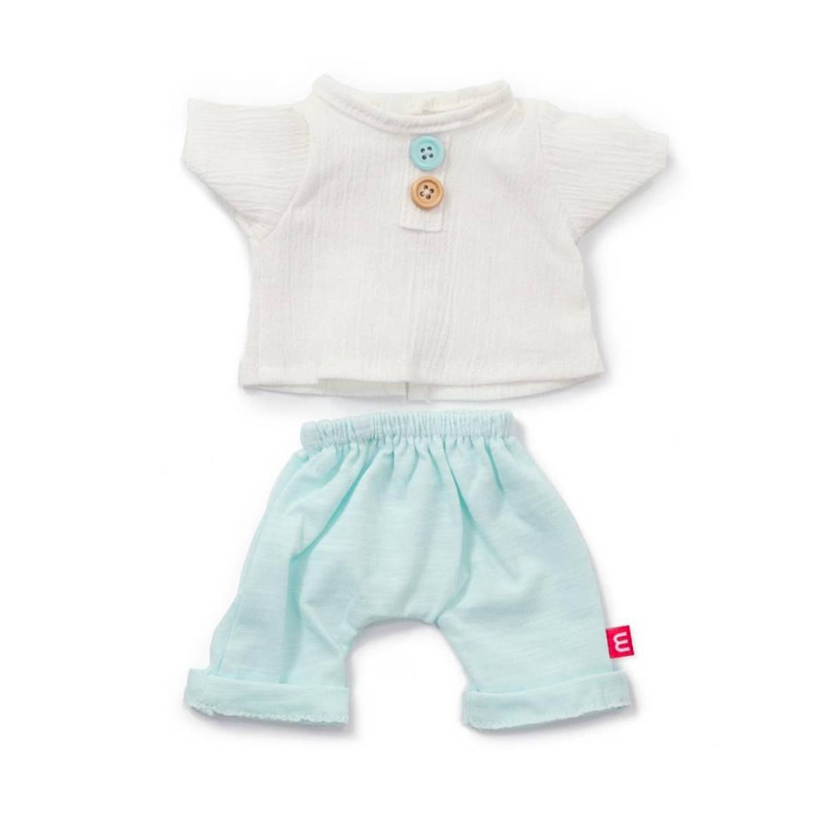 Ensemble vêtements t-shirt et pantalon bleu pour poupée de 21cm - Miniland(dupliqué)