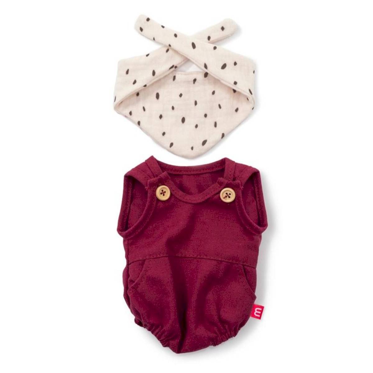 Combinaison bordeaux pour poupée fille de 38cm - Miniland