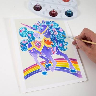 Peinture Aquarellum junior licornes