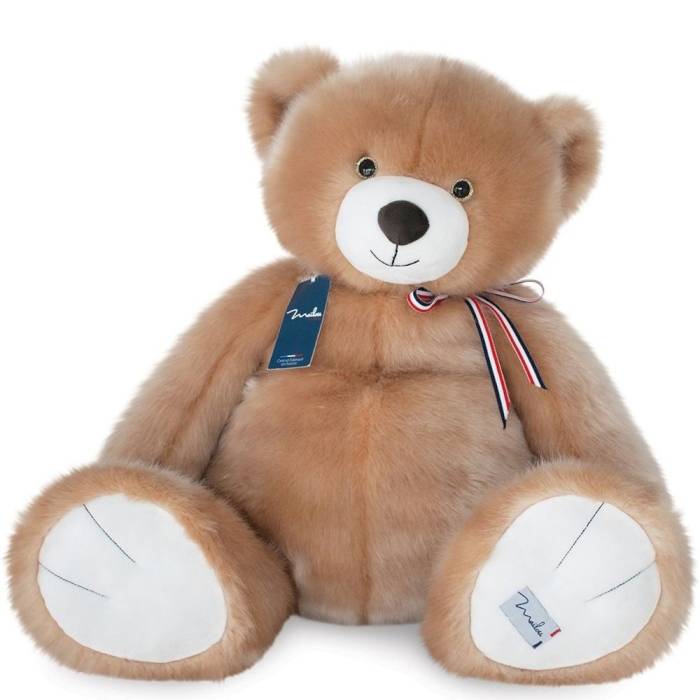 Peluche L'Ours Français 65cm champagne - Maïlou