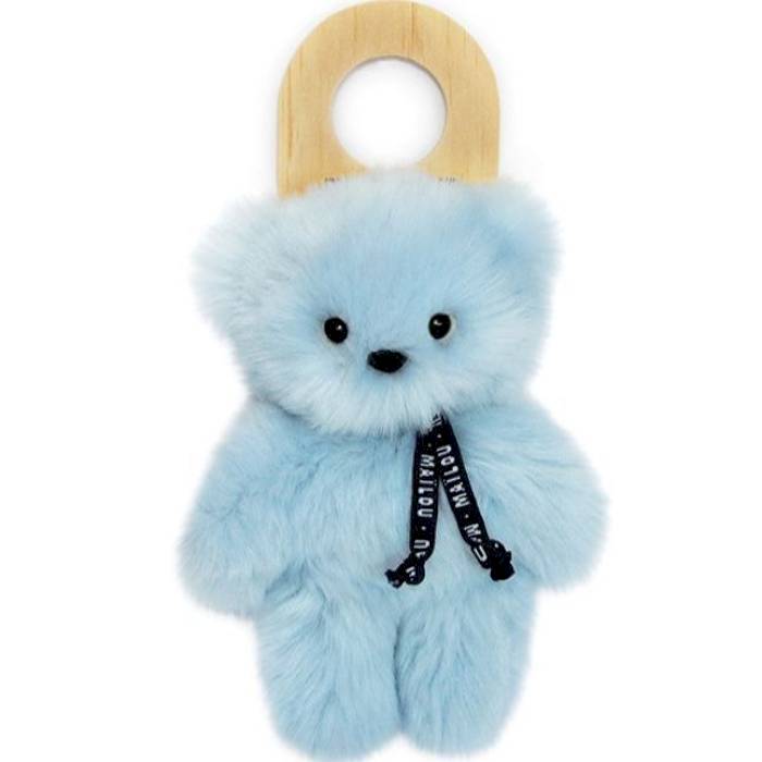 Petit ours Frenchie bleu 20cm - Maïlou