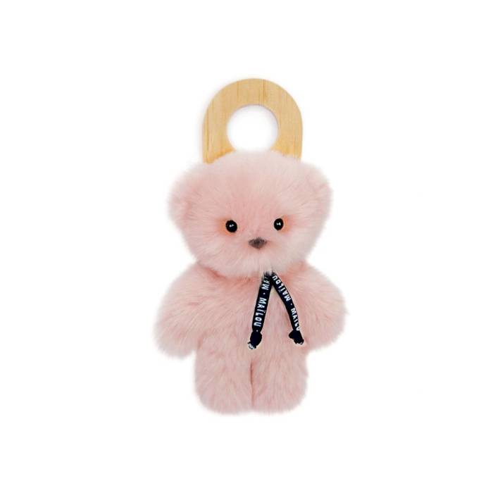 Petit ours Frenchie rose 20cm - Maïlou