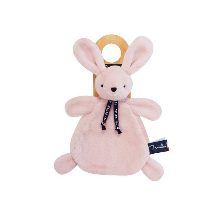 Doudou Lapin Dorlotin rose poudré- Maïlou