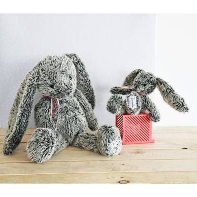 Peluche Lapin Alexandre gris 40cm - Maïlou