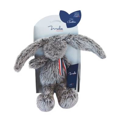 Peluche Lapin Alexandre gris 40cm - Maïlou