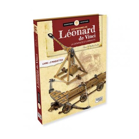 Livre et maquette Les Machines de Léonard de Vinci