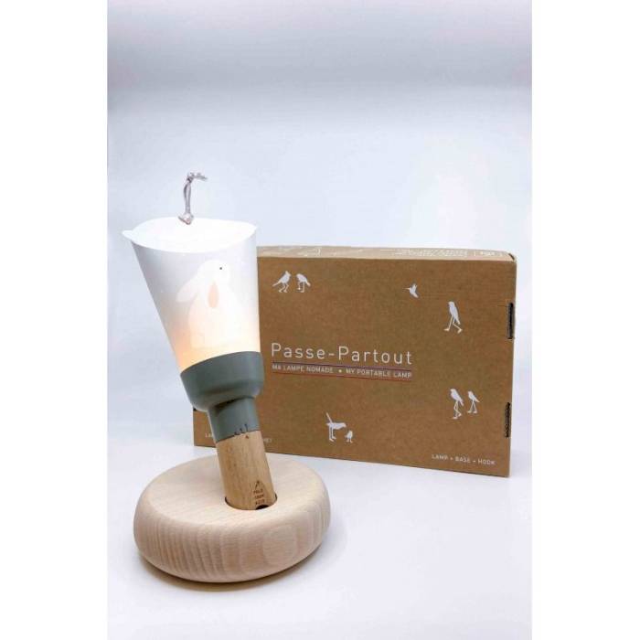 Coffret Lampe nomade 5 en 1 Lapin étoiles taupe